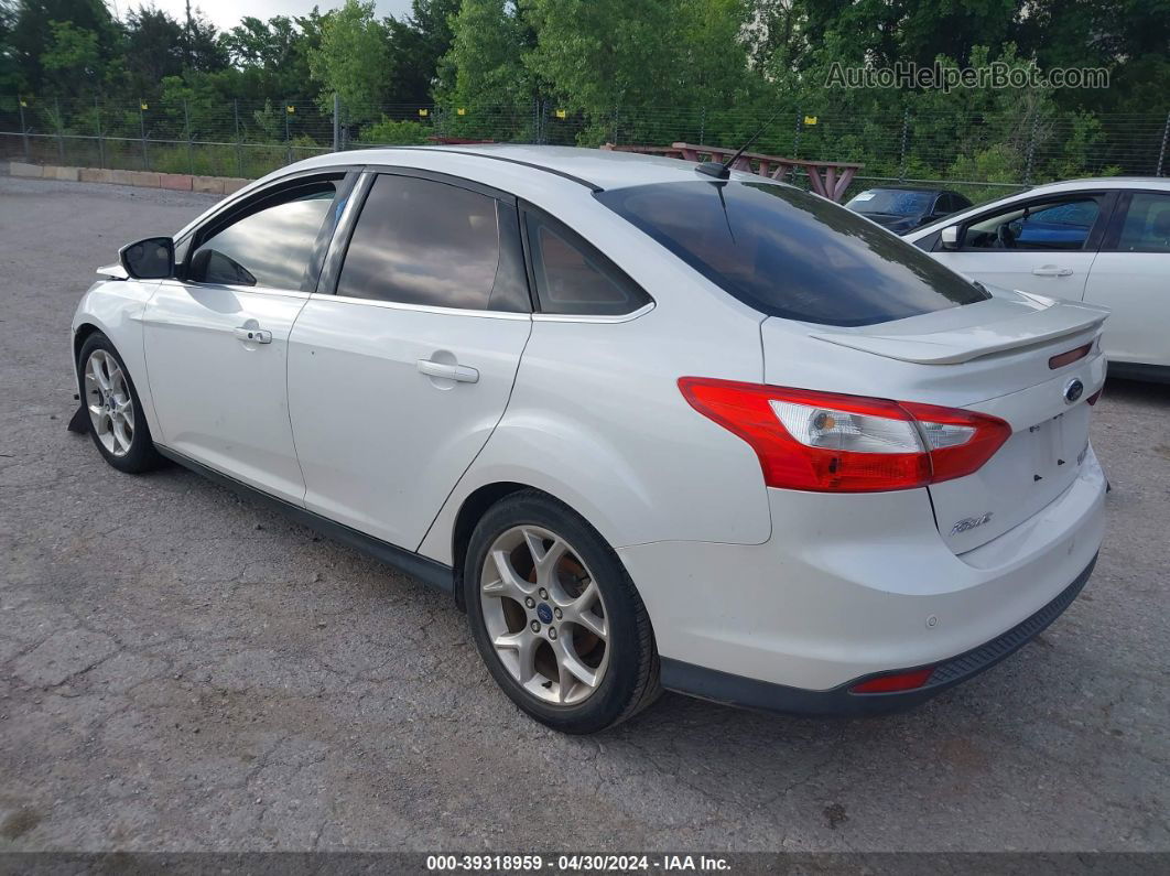 2014 Ford Focus Titanium White vin: 1FADP3J27EL293468