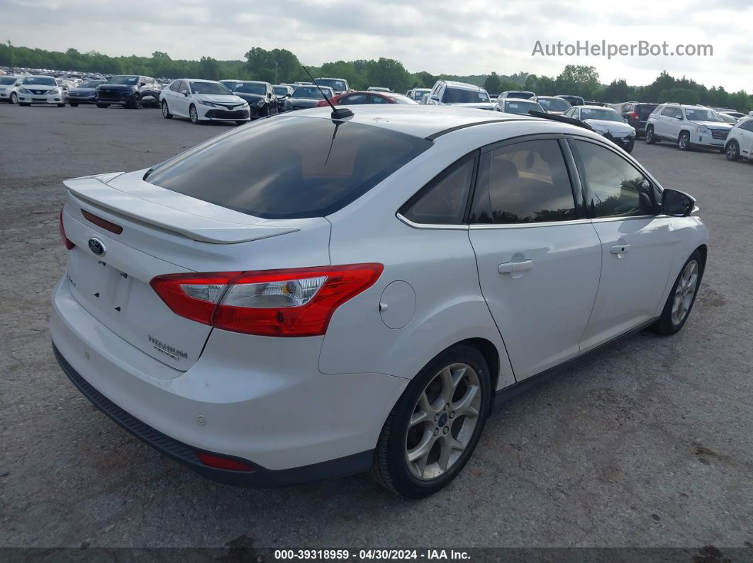 2014 Ford Focus Titanium White vin: 1FADP3J27EL293468