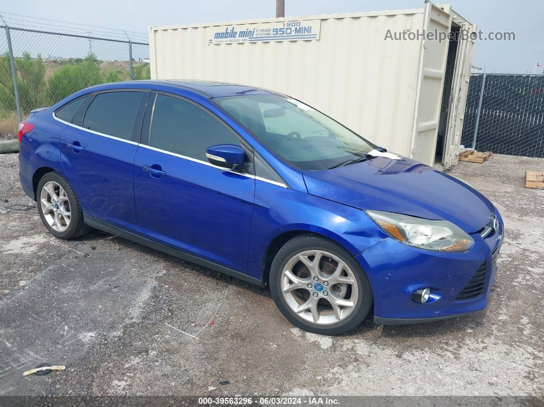 2013 Ford Focus Titanium Blue vin: 1FADP3J28DL204425