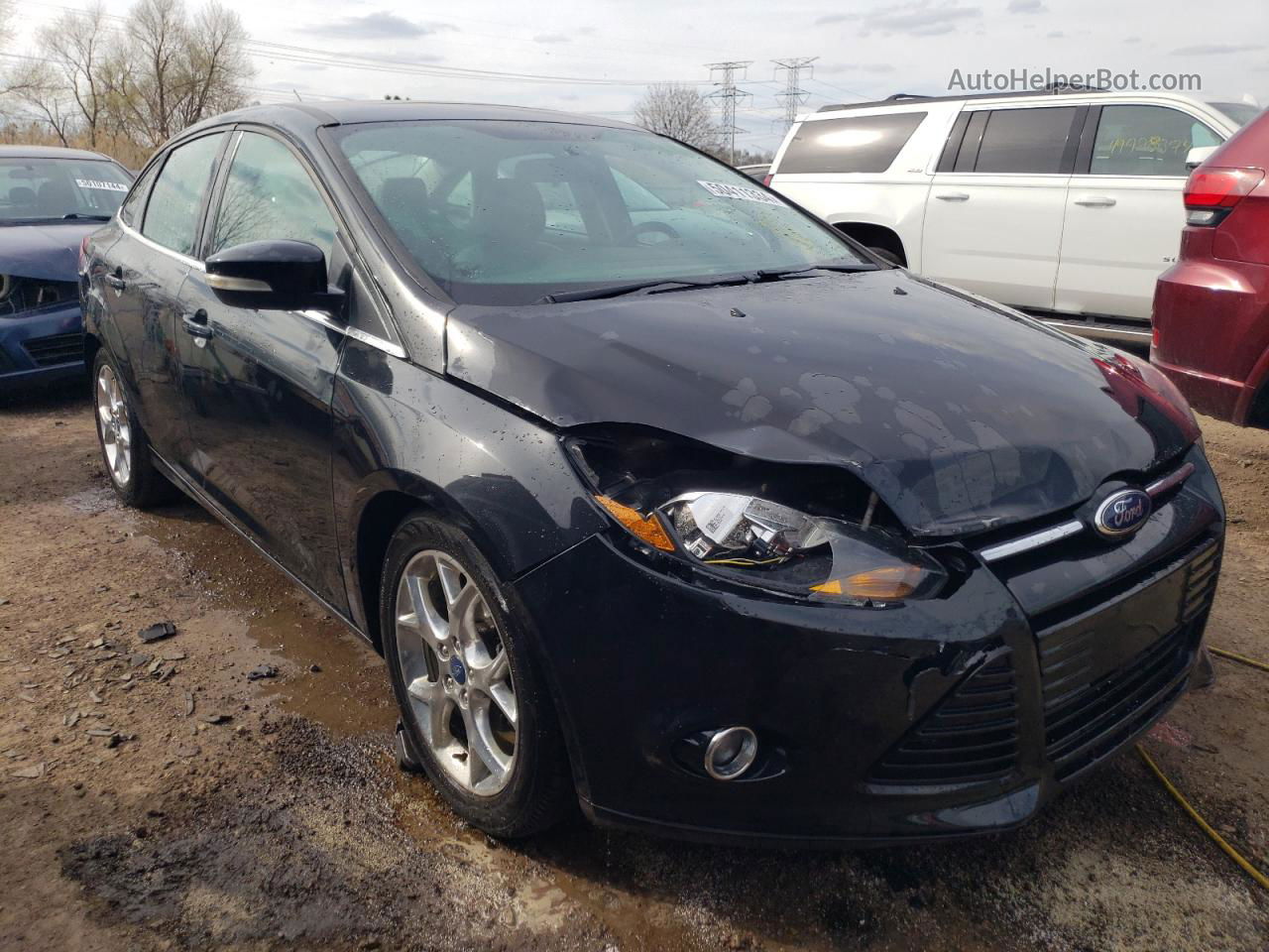 2013 Ford Focus Titanium Черный vin: 1FADP3J2XDL105072