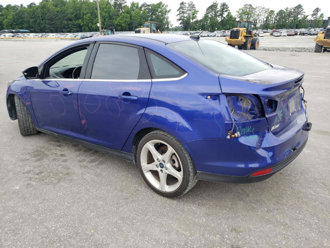 2014 Ford Focus Titanium Blue vin: 1FADP3J2XEL285610