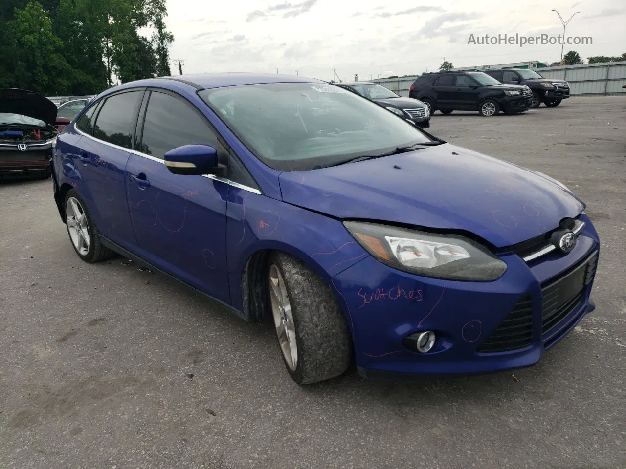 2014 Ford Focus Titanium Blue vin: 1FADP3J2XEL285610