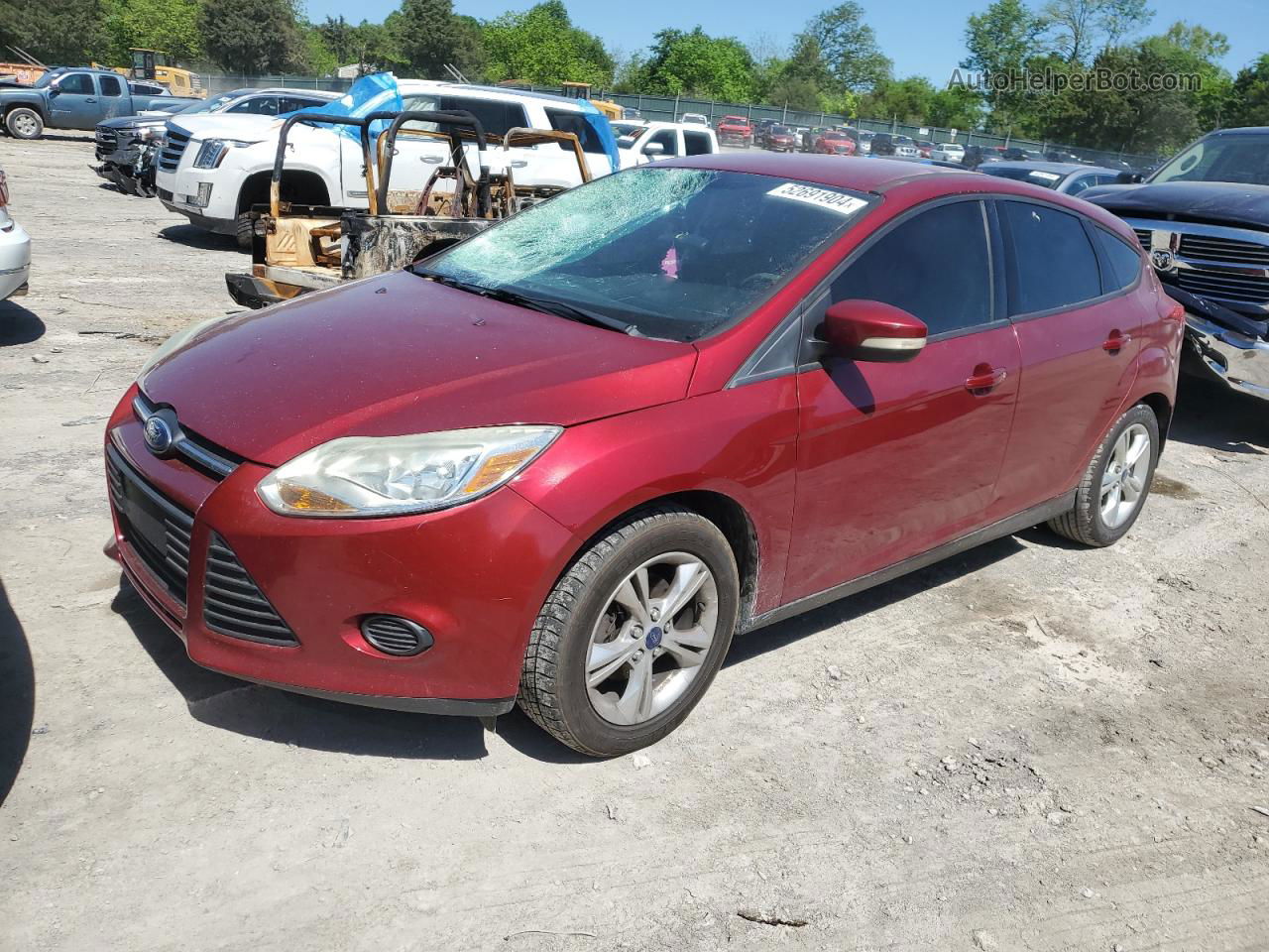 2013 Ford Focus Se Red vin: 1FADP3K20DL323276