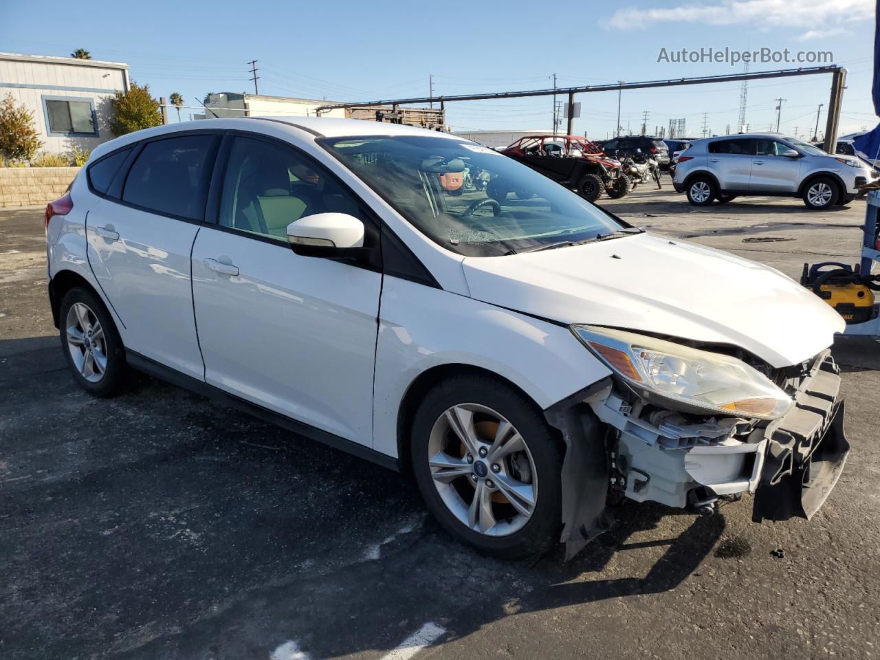 2013 Ford Focus Se White vin: 1FADP3K20DL363096