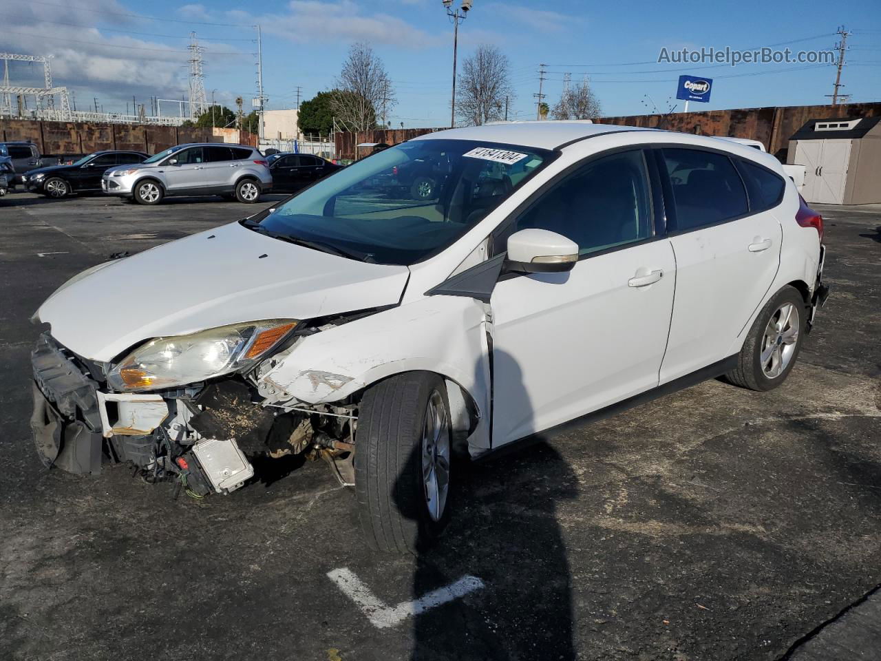 2013 Ford Focus Se White vin: 1FADP3K20DL363096