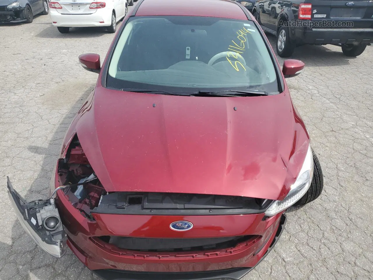 2015 Ford Focus Se Red vin: 1FADP3K20FL231121