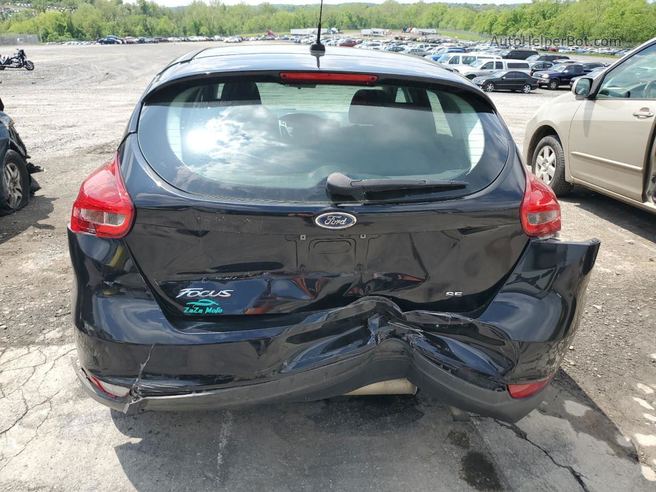 2016 Ford Focus Se Black vin: 1FADP3K20GL396796