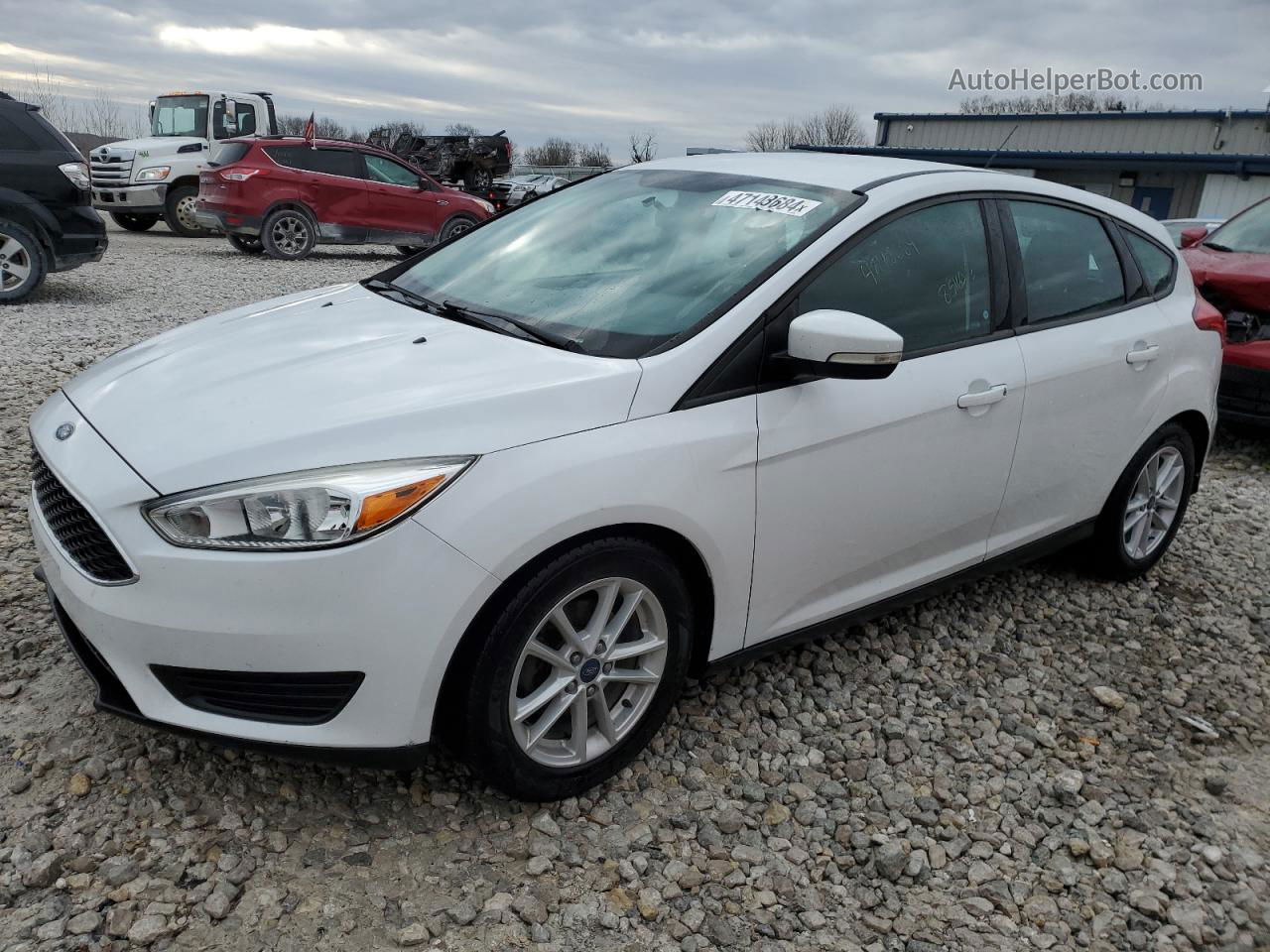 2017 Ford Focus Se White vin: 1FADP3K20HL278135