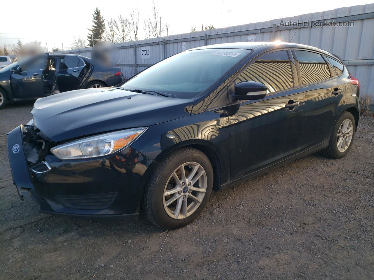 2017 Ford Focus Se Black vin: 1FADP3K20HL280399