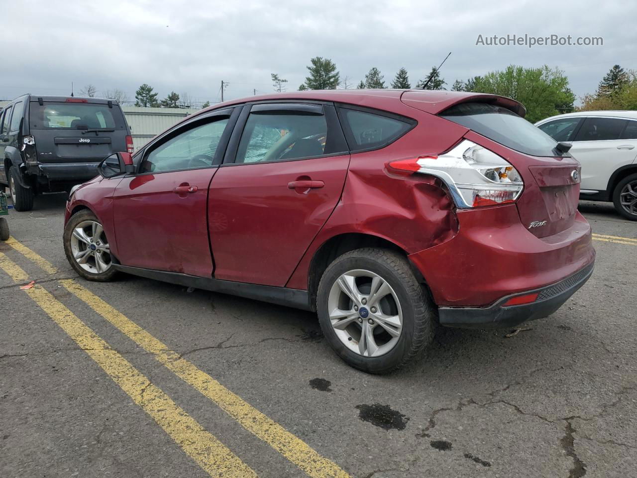 2013 Ford Focus Se Maroon vin: 1FADP3K21DL358747