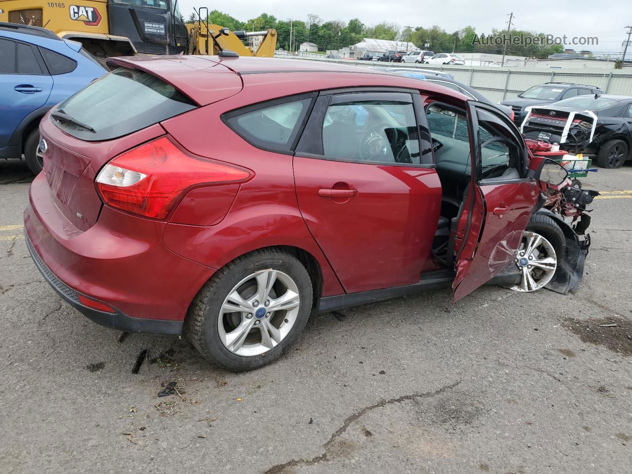 2013 Ford Focus Se Maroon vin: 1FADP3K21DL358747