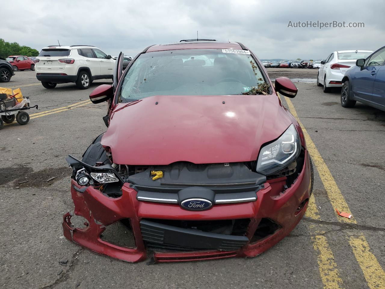 2013 Ford Focus Se Maroon vin: 1FADP3K21DL358747