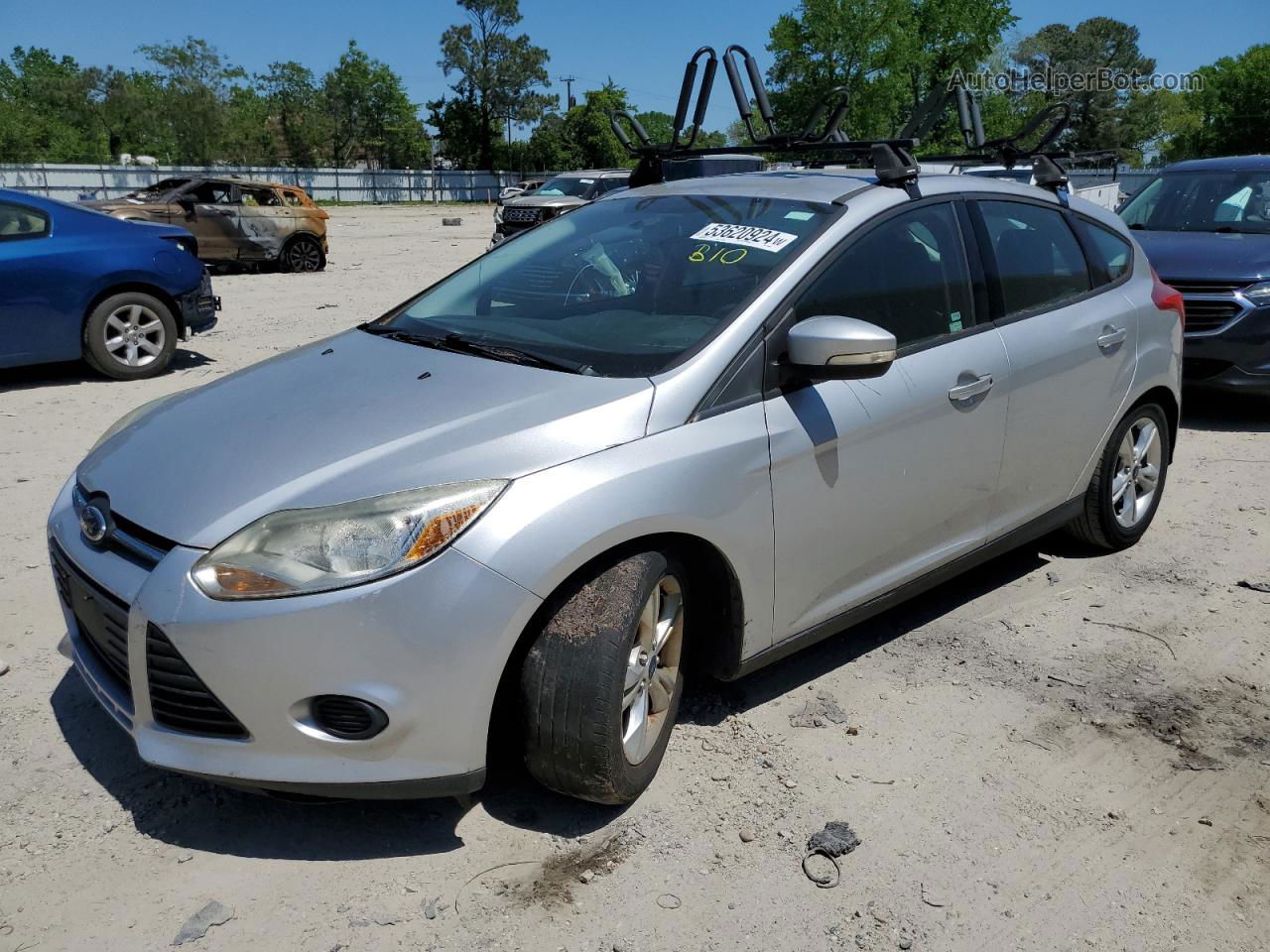 2014 Ford Focus Se Silver vin: 1FADP3K21EL150059