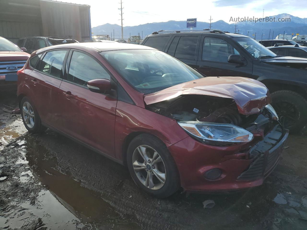 2014 Ford Focus Se Red vin: 1FADP3K21EL165046