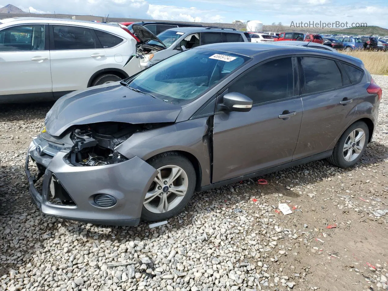 2014 Ford Focus Se Gray vin: 1FADP3K21EL247357