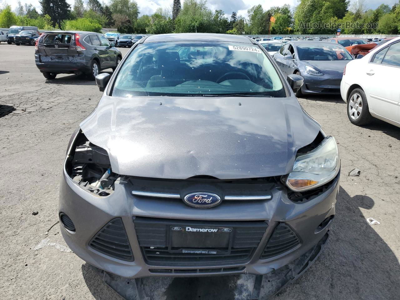 2014 Ford Focus Se Gray vin: 1FADP3K21EL335681