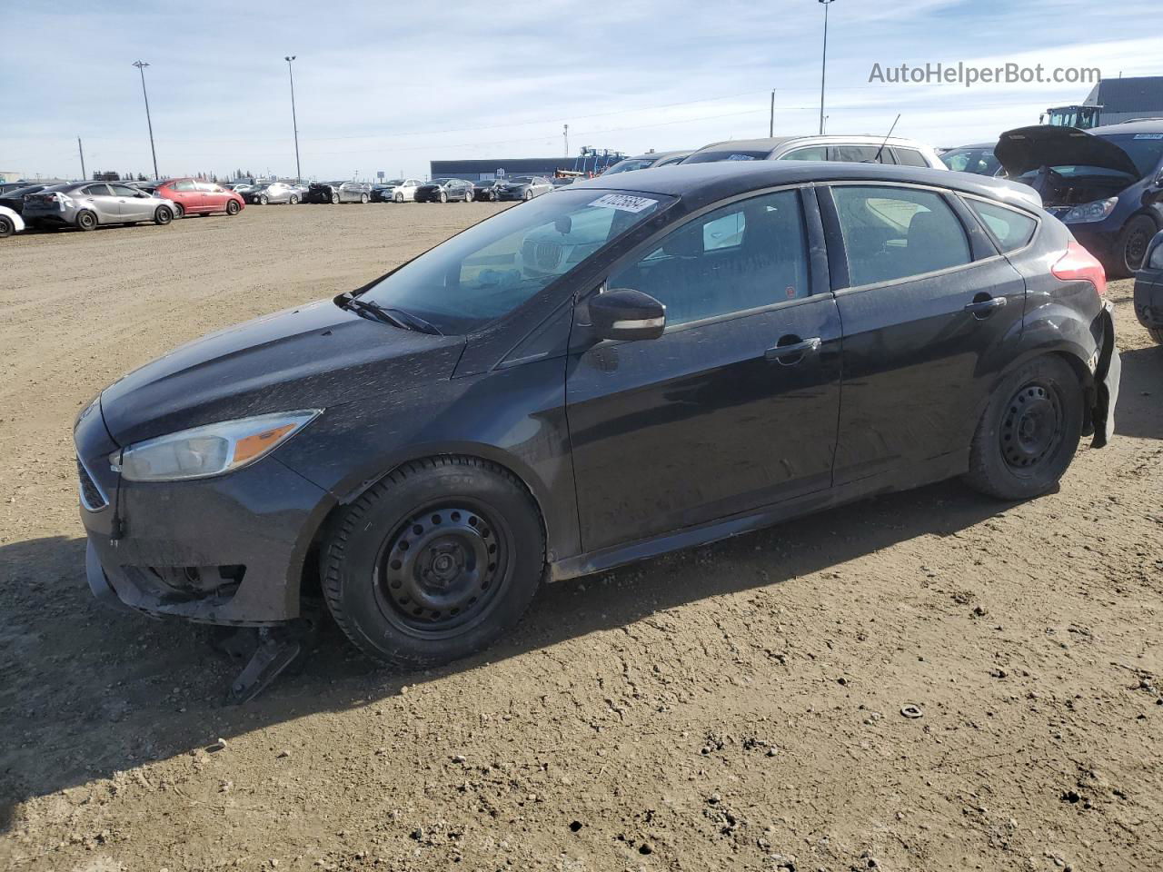 2015 Ford Focus Se Black vin: 1FADP3K21FL265326