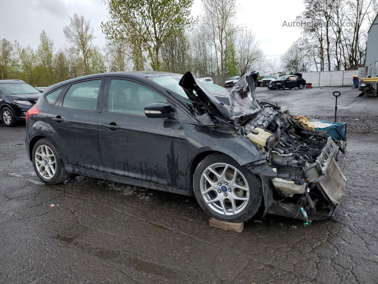 2015 Ford Focus Se Black vin: 1FADP3K21FL375664