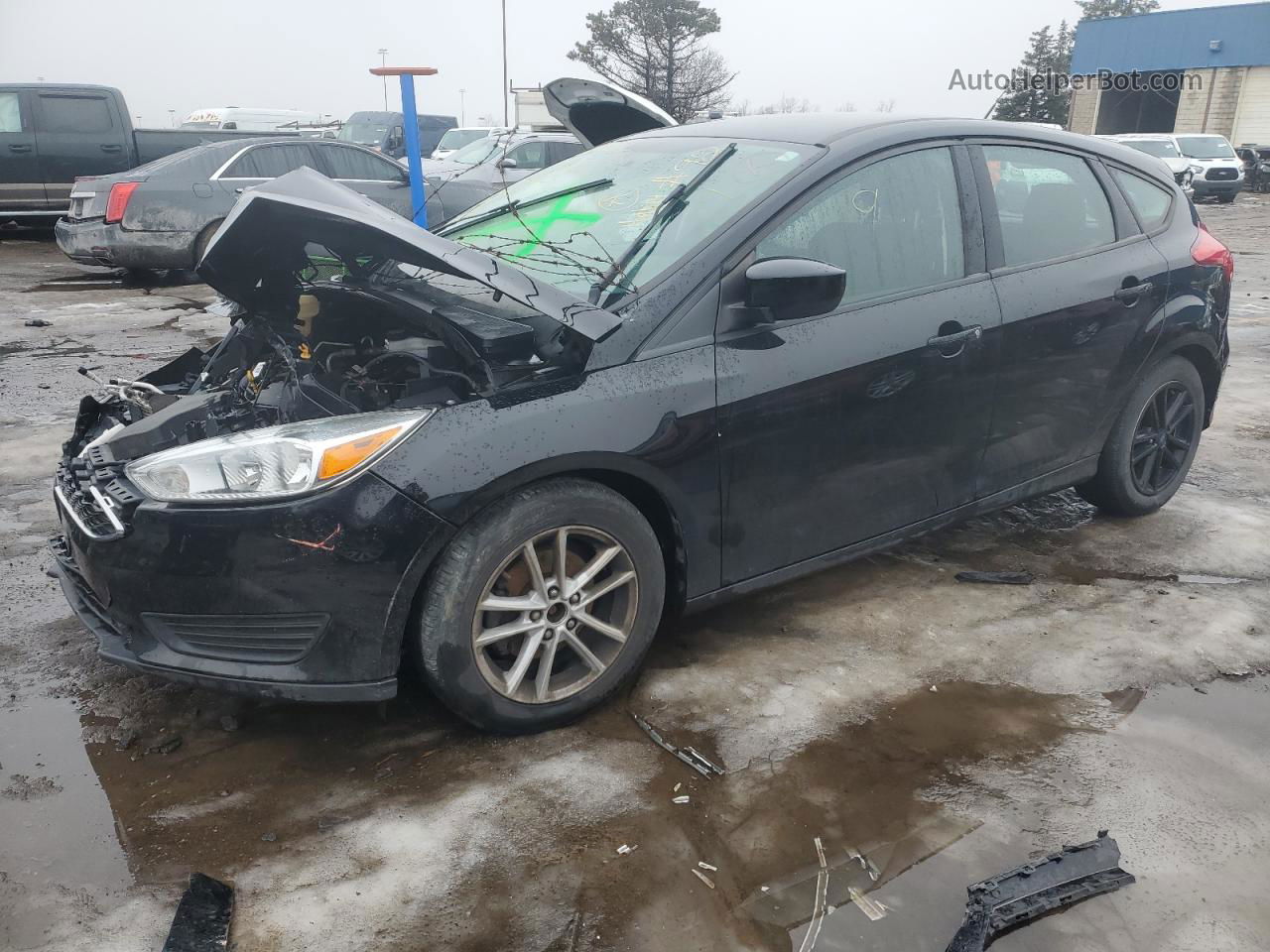 2018 Ford Focus Se Black vin: 1FADP3K21JL206432