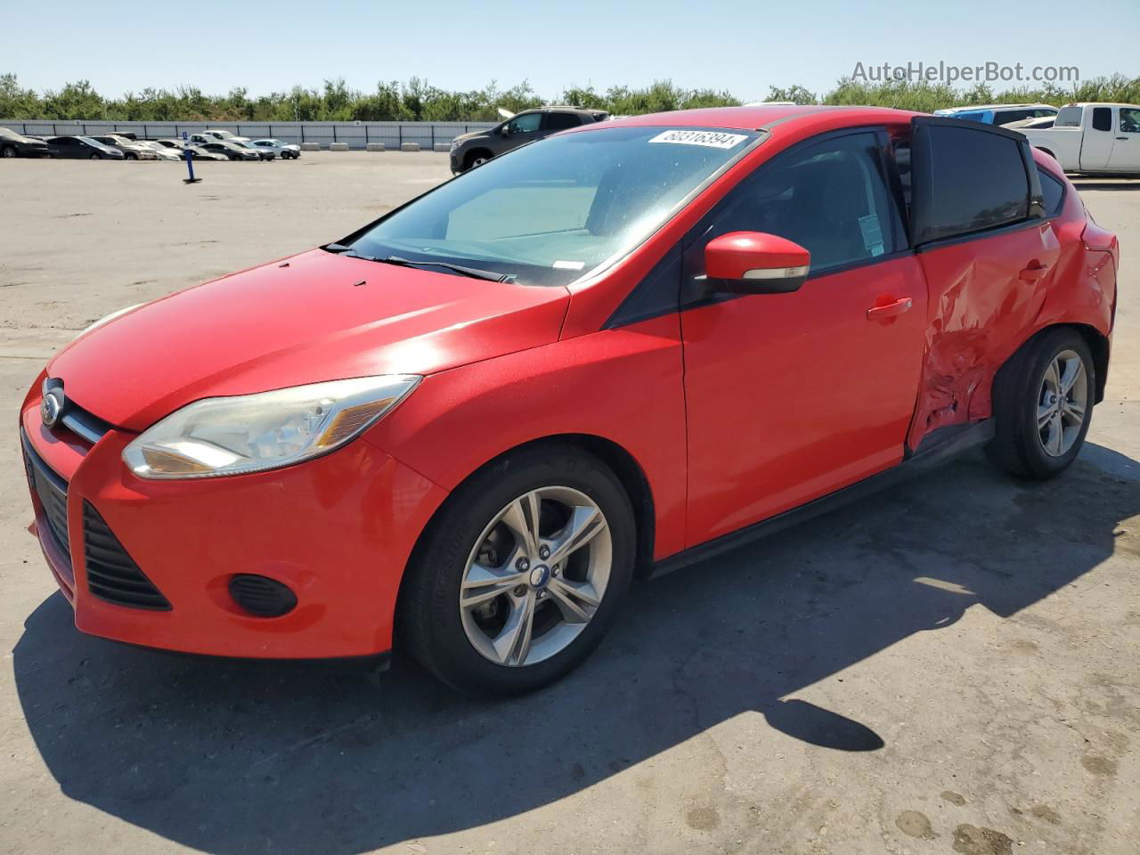 2013 Ford Focus Se Red vin: 1FADP3K22DL237645