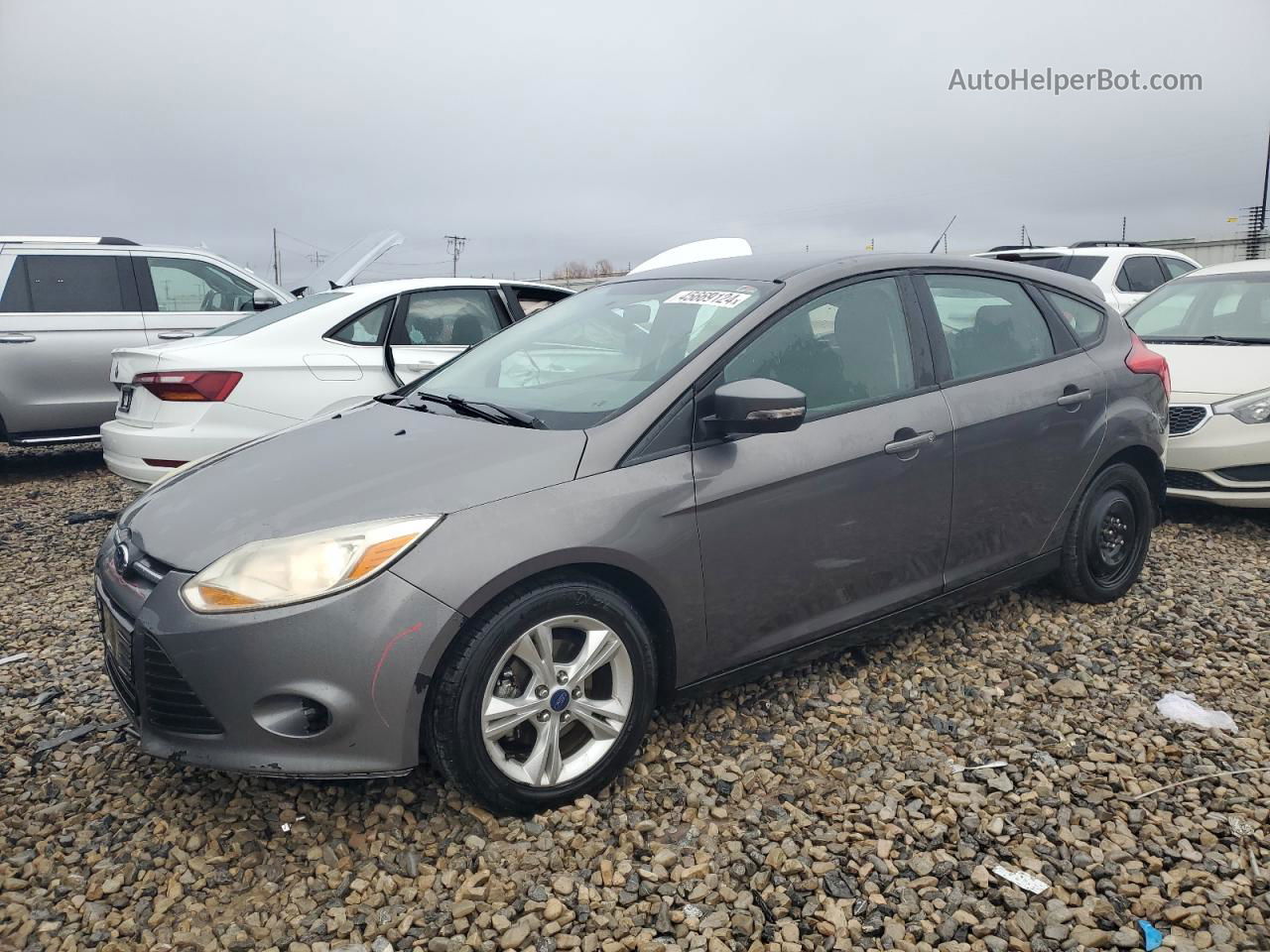 2013 Ford Focus Se Gray vin: 1FADP3K22DL237919