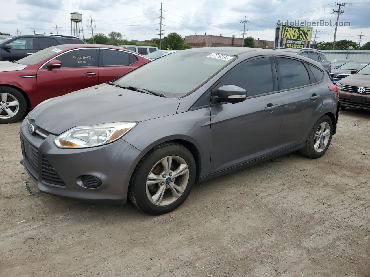 2013 Ford Focus Se Gray vin: 1FADP3K22DL260973