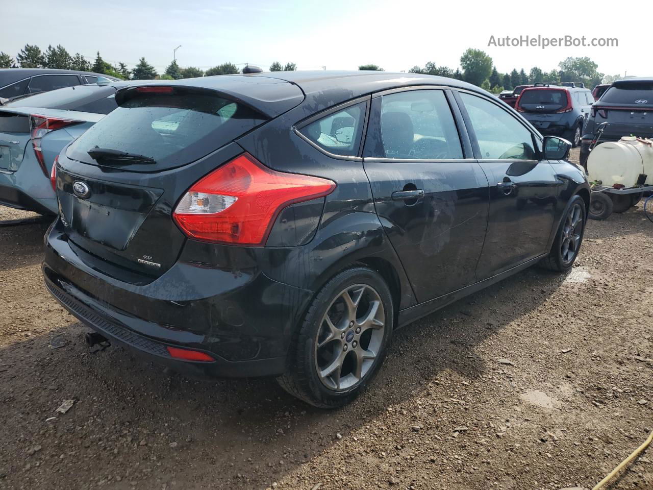 2013 Ford Focus Se Black vin: 1FADP3K22DL265803