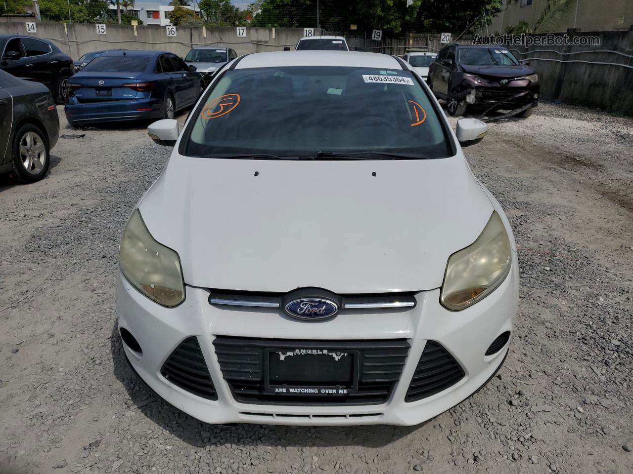 2013 Ford Focus Se White vin: 1FADP3K22DL301473