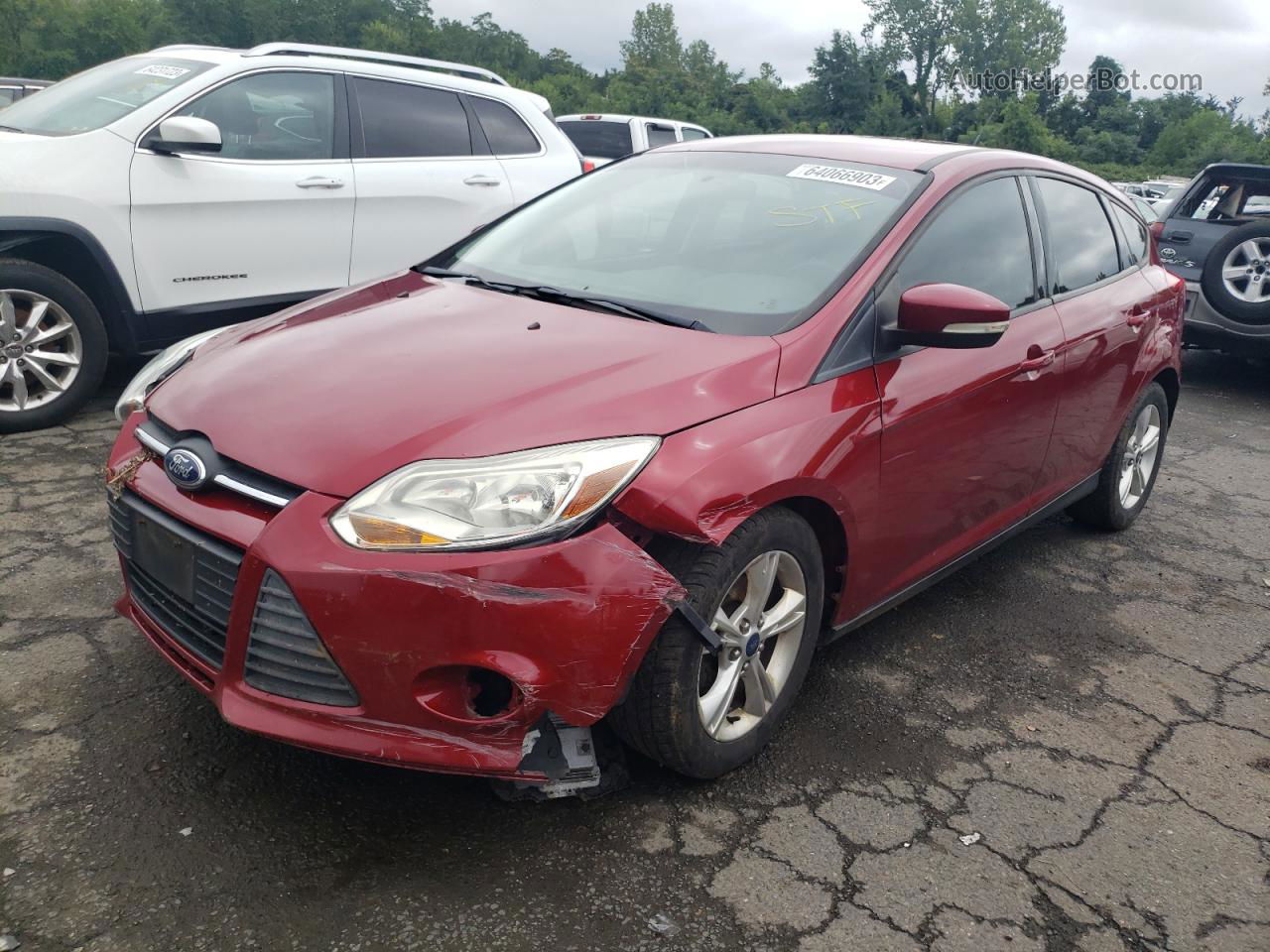 2013 Ford Focus Se Burgundy vin: 1FADP3K22DL358496