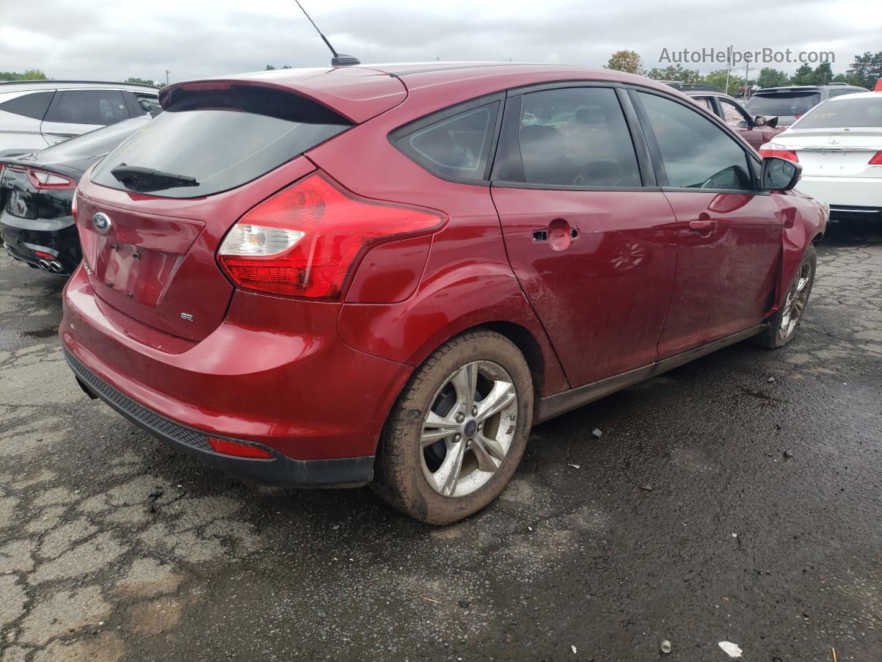 2013 Ford Focus Se Burgundy vin: 1FADP3K22DL358496