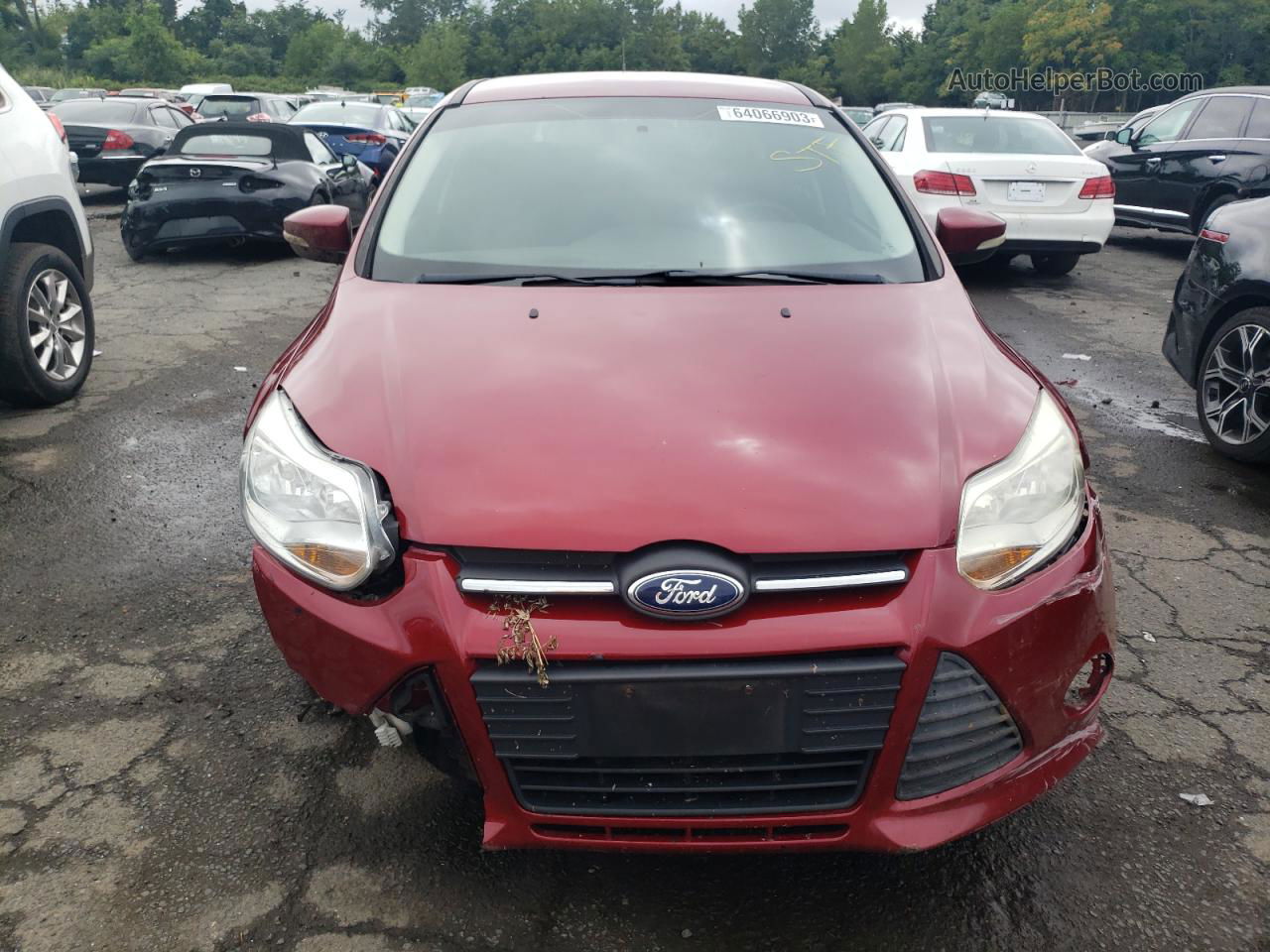 2013 Ford Focus Se Burgundy vin: 1FADP3K22DL358496