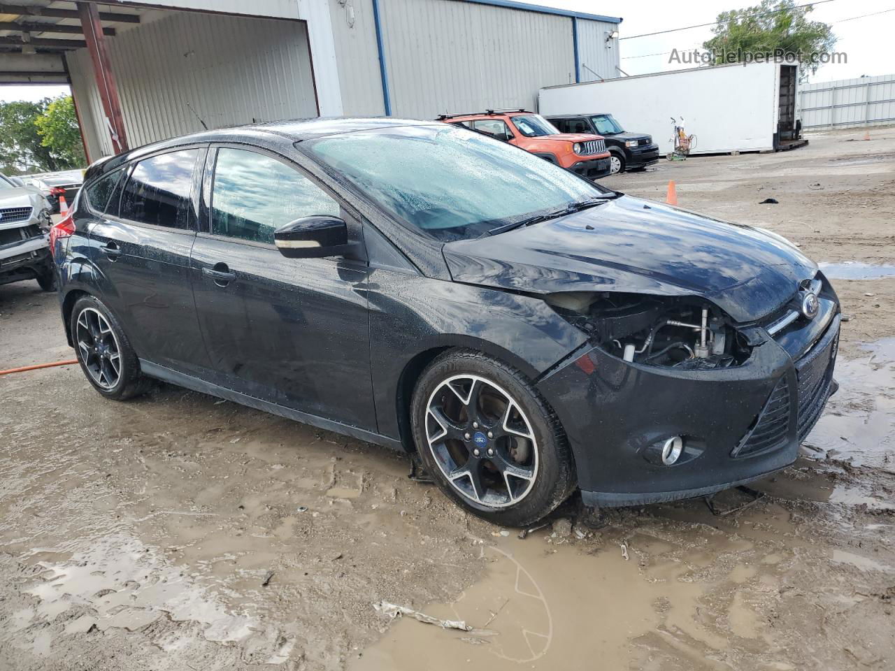 2014 Ford Focus Se Black vin: 1FADP3K22EL117149