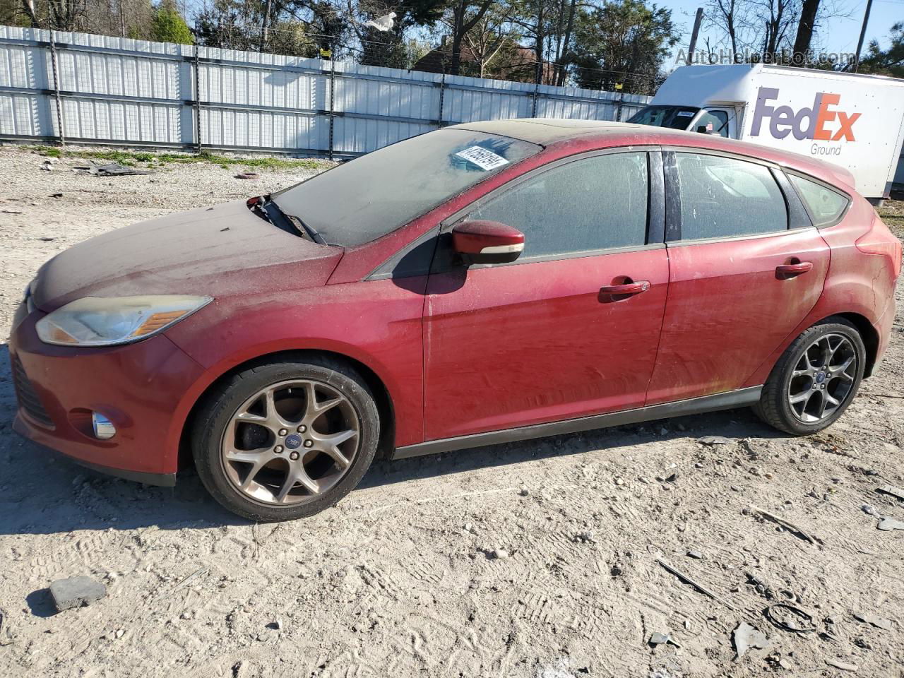 2014 Ford Focus Se Burgundy vin: 1FADP3K22EL414910