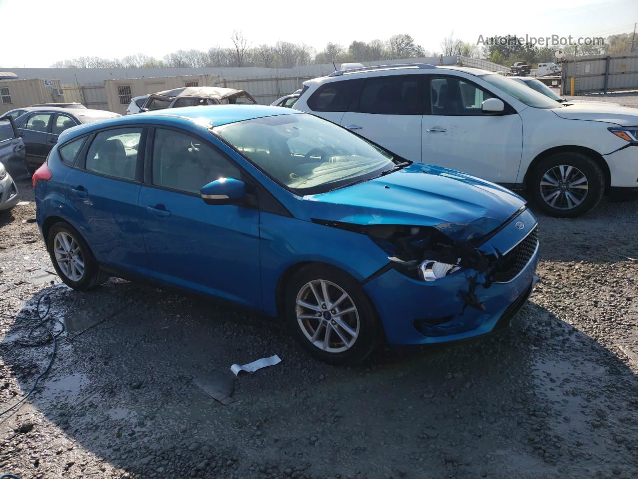 2015 Ford Focus Se Blue vin: 1FADP3K22FL237762