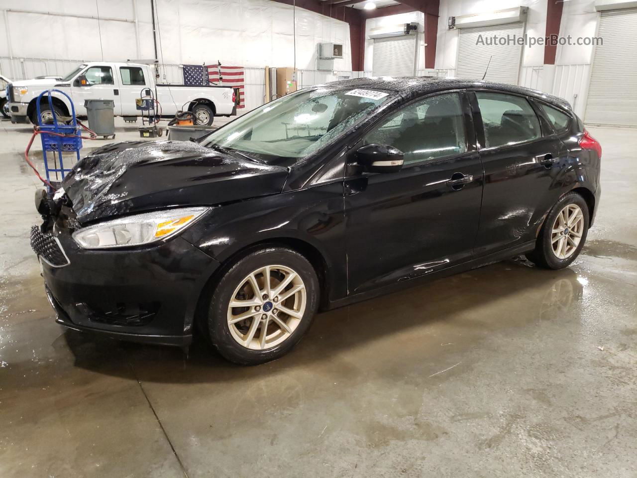 2017 Ford Focus Se Black vin: 1FADP3K22HL216364