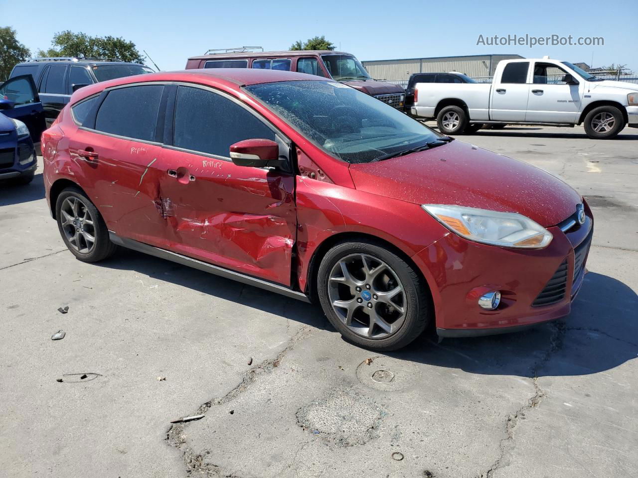 2013 Ford Focus Se Red vin: 1FADP3K23DL271559