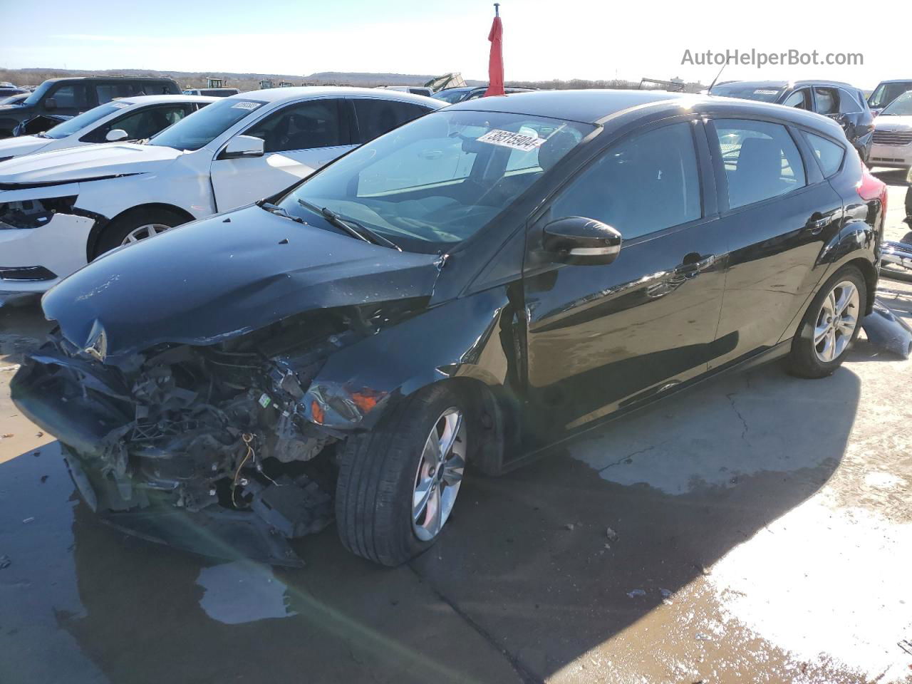 2014 Ford Focus Se Black vin: 1FADP3K23EL155652