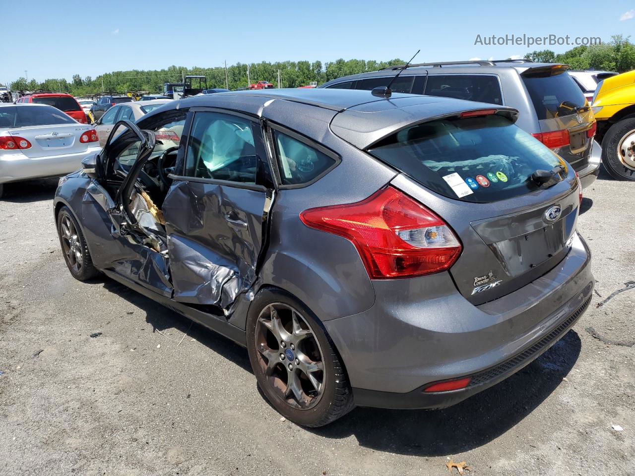 2014 Ford Focus Se Gray vin: 1FADP3K23EL182589