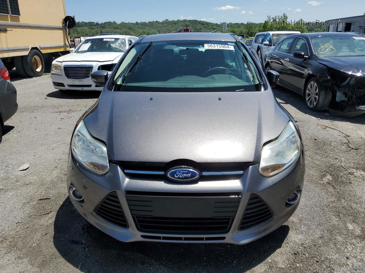 2014 Ford Focus Se Gray vin: 1FADP3K23EL182589