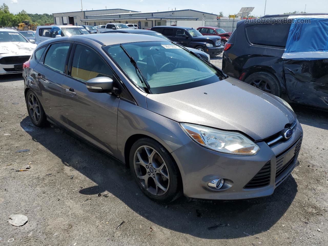 2014 Ford Focus Se Gray vin: 1FADP3K23EL182589