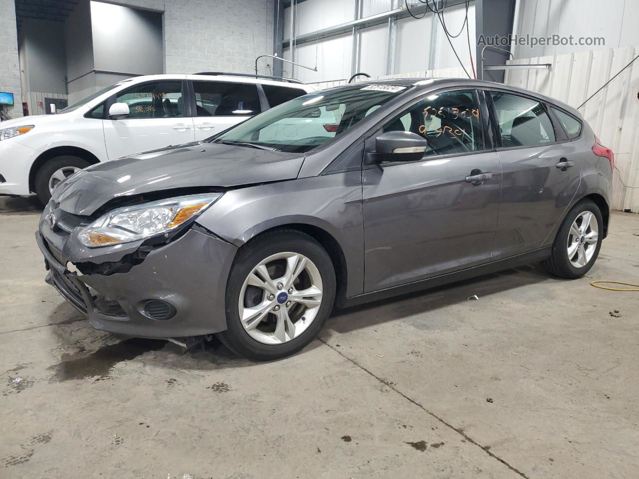 2014 Ford Focus Se Gray vin: 1FADP3K23EL209595