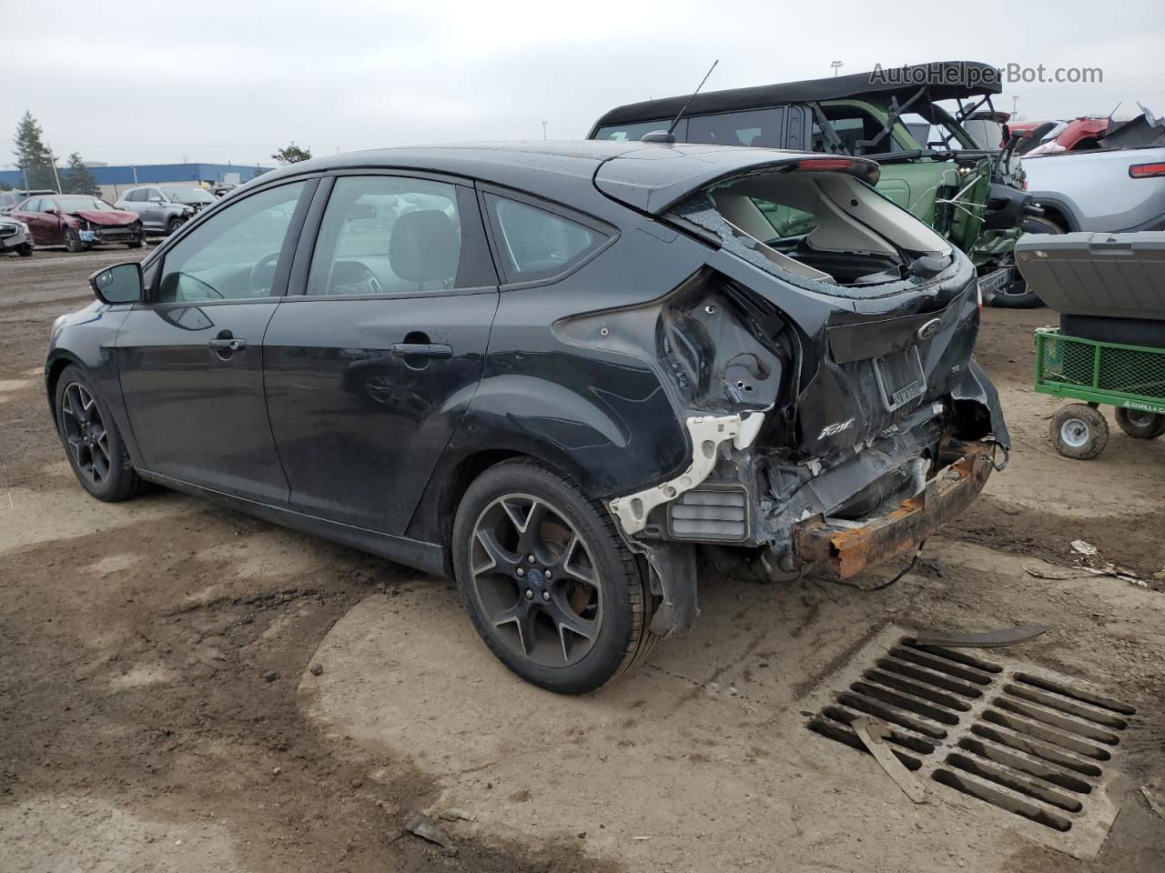 2014 Ford Focus Se Black vin: 1FADP3K23EL268002