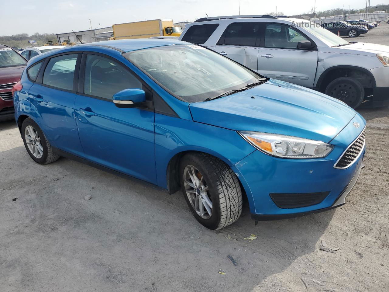 2015 Ford Focus Se Blue vin: 1FADP3K23FL205029