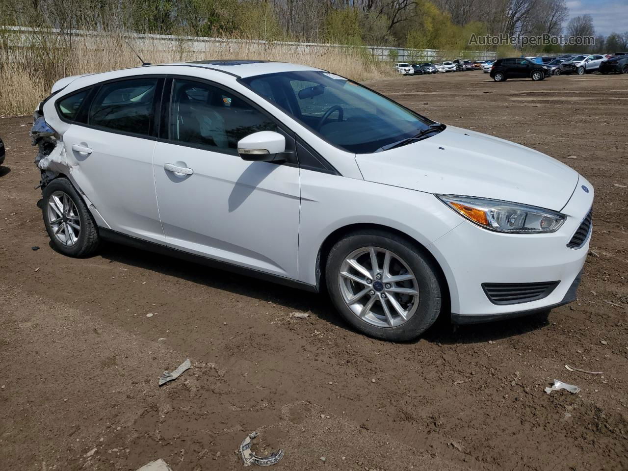 2016 Ford Focus Se White vin: 1FADP3K23GL284896