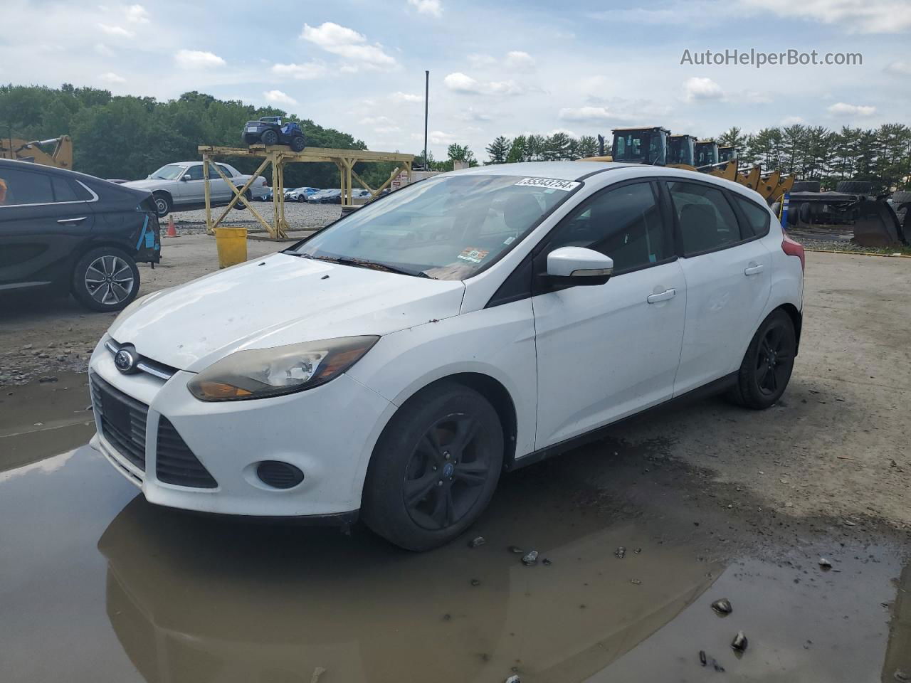 2013 Ford Focus Se White vin: 1FADP3K24DL216067