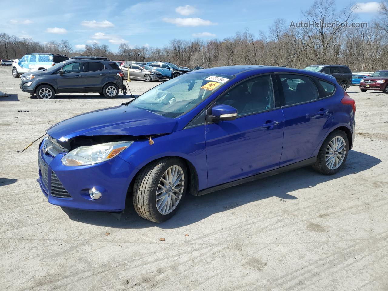 2013 Ford Focus Se Blue vin: 1FADP3K24DL303063