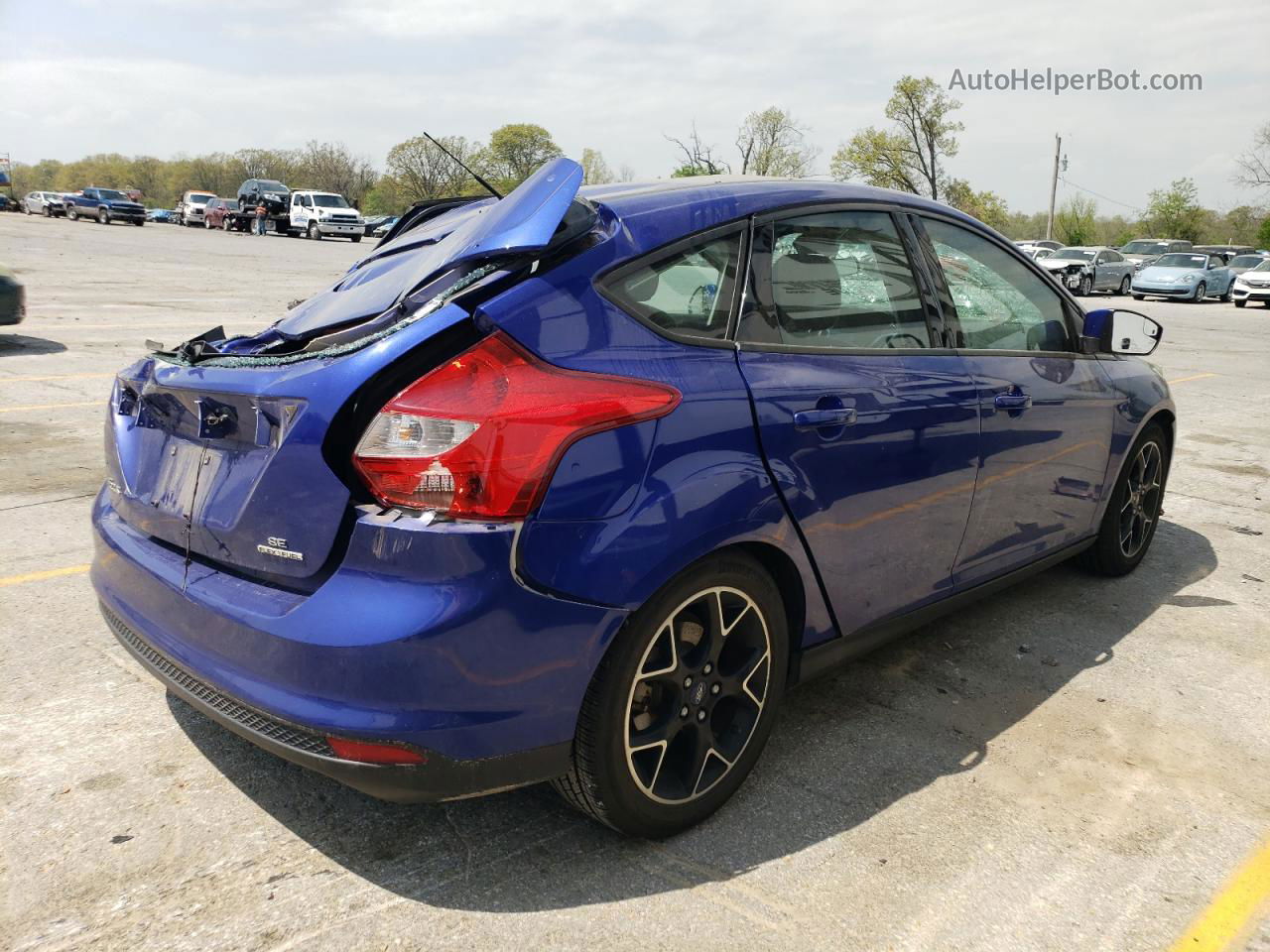 2014 Ford Focus Se Blue vin: 1FADP3K24EL184514