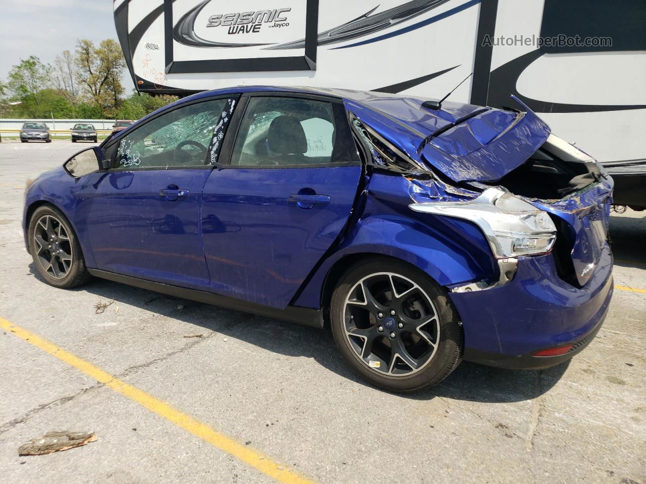 2014 Ford Focus Se Blue vin: 1FADP3K24EL184514