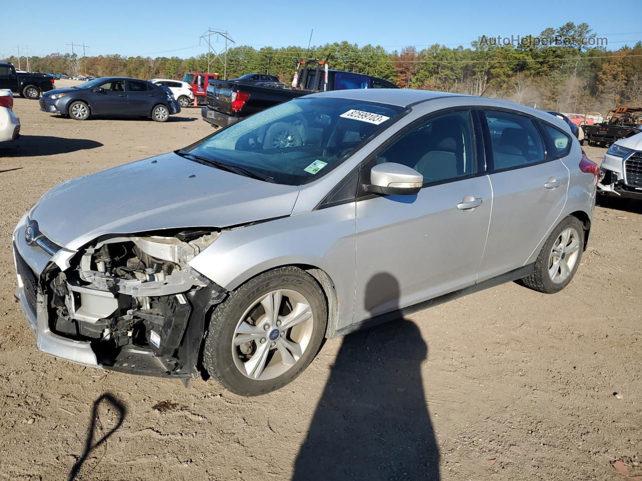 2014 Ford Focus Se Silver vin: 1FADP3K24EL312542