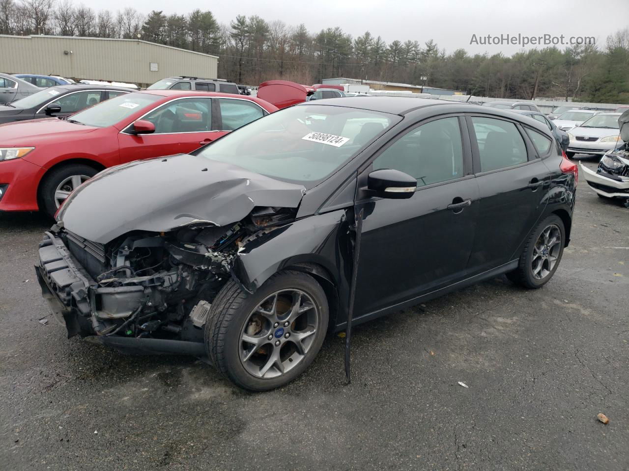 2014 Ford Focus Se Black vin: 1FADP3K24EL338185